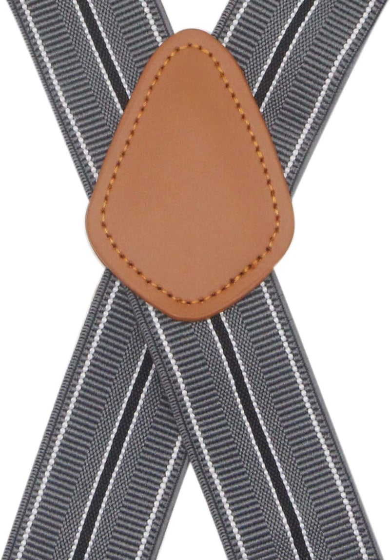 Timiot Mens Suspender 4 Swivel Strong Hooks Adjustable Braces Elastic Comfortable X Style Heavy Duty Strap - Image 2